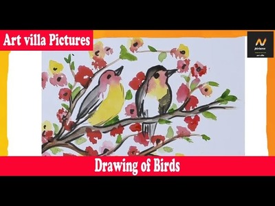 2 Easy Drawing For kids | Birds | Elephant | How to Draw | Tutorial |