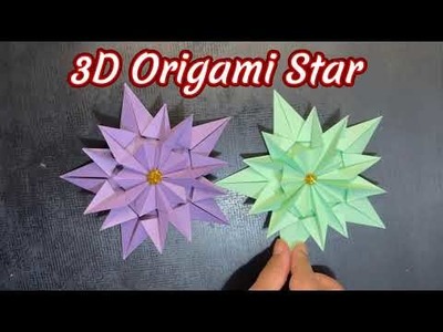 3D Paper Star Ornament For Christmas | Easy Origami Star Tutorial