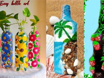 6 Best bottle painting.waste bottle reuse ideas.bottle decoration ideas.glass bottle ideas!!
