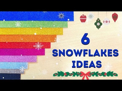 6 Last Minute Christmas Decoration Ideas | UNIQUE & BEAUTIFUL Snowflakes from foamiran????????????