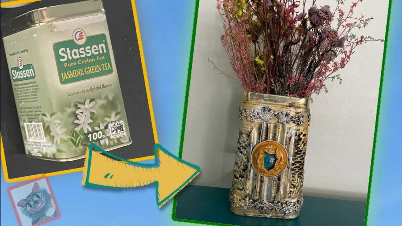 Amazing Tin can vase: best out of waste Do It Yourself recycled craft ideas ????