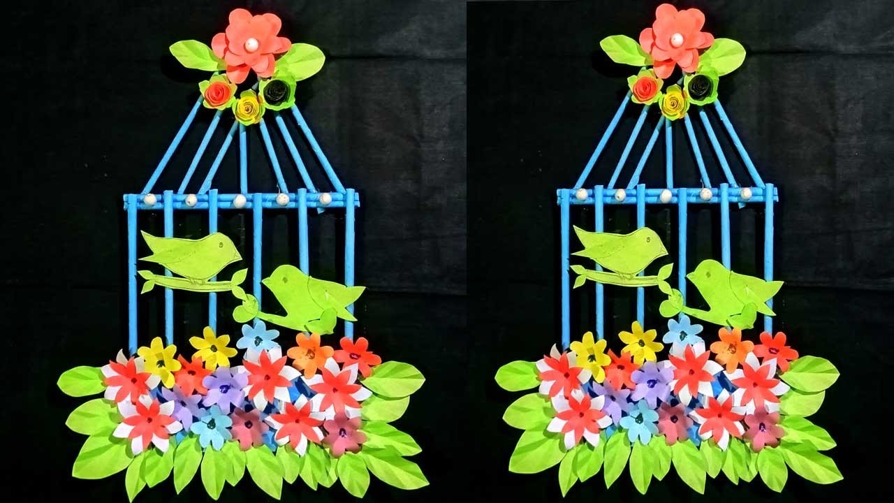 Beautiful bird wall hanging craft | Paper craft for home decor | Paper flower wall decor |Room decor