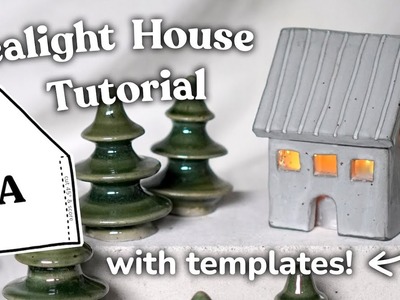 Beginner-friendly Tealight House with Template. Holiday Craft with me!