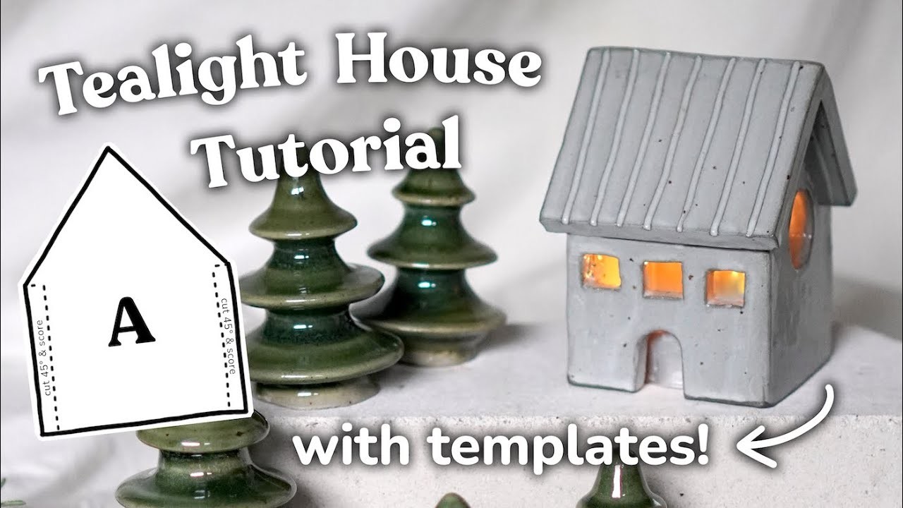 Beginner-friendly Tealight House with Template. Holiday Craft with me!