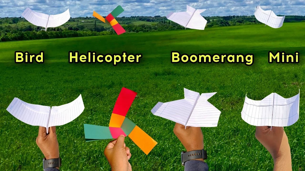 Best 4 flying boomerang, top 4 helicopter plane, bird plane, mini plane, helicopter boomerang