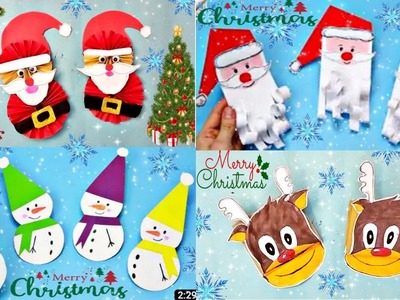 Christmas paper crafts. how to make santa claus. diy christmas craft 2023. paper santa claus