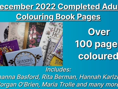 Completed Adult Colouring Book Pages - December 2022