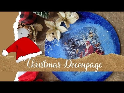 Decoupage Christmas Decore #christmasdiy #christmas2022 #asmr