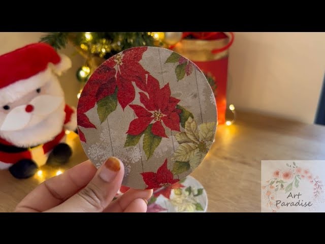 Decoupage Coasters | Christmas Theme |  Christmas 2022 |  DIY