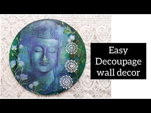Decoupage wall decor. Decoupage for Beginners. Easy wall art