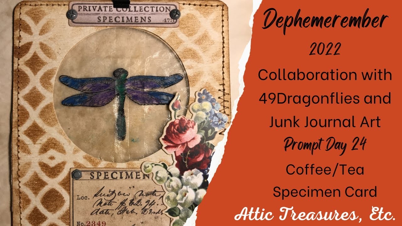 #Dephemerember Day 24 - Coffee.Tea and Specimen Card - Ephemera Inspiration for  Junk Journals!