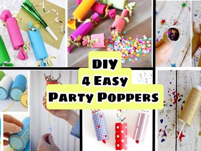 DIY 4 Easy Party Poppers | Homemade Party Poppers | How to make your own Party Poppers 2023