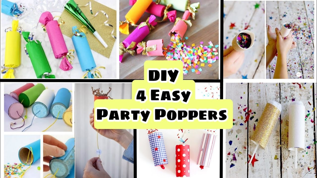 DIY 4 Easy Party Poppers | Homemade Party Poppers | How to make your own Party Poppers 2023