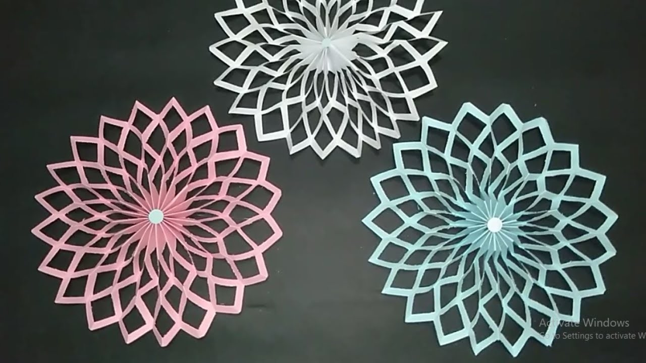 DIY  How to Make 3D Paper Snowflake?❄️ | Ornament Wall Hanging
