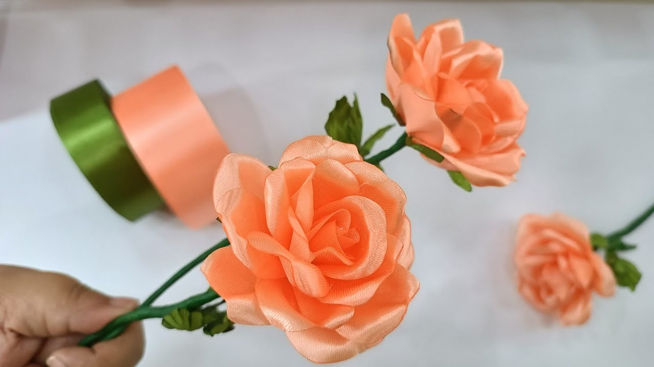 DIY Ribbon Flowers - How to make ribbon roses - Amazing Ribbon Flower Tricks