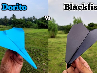 Dorito vs Blackfish Paper Planes Flying Comparison and Making