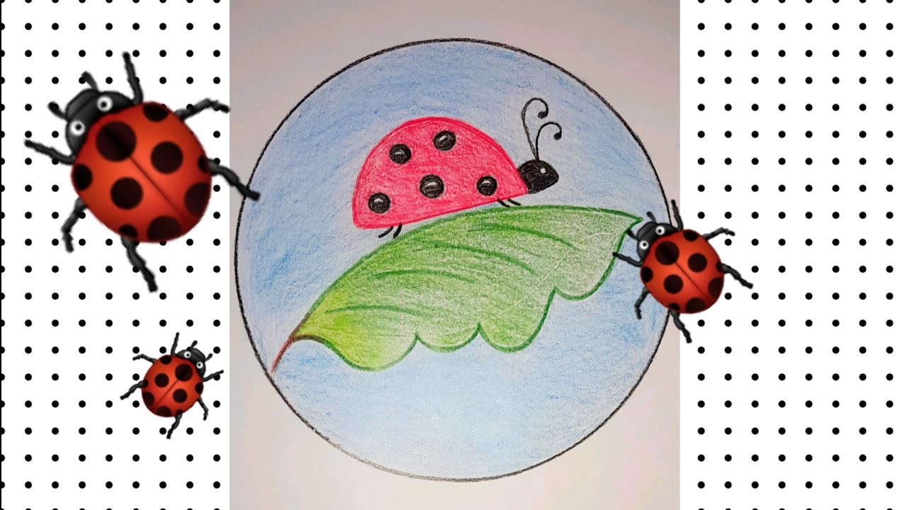 Easy drawings for kids | How to draw a cute Ladybug