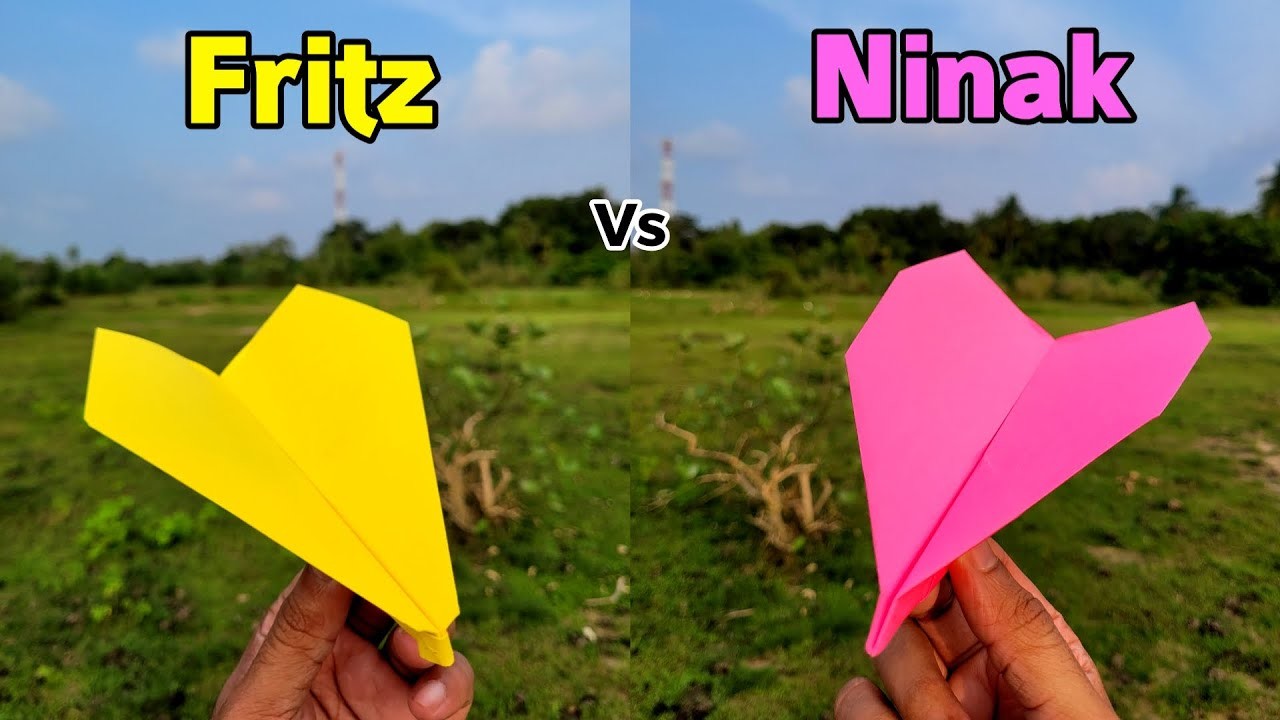 Fritz vs Ninak Paper Airplanes Flying Comparison and Making