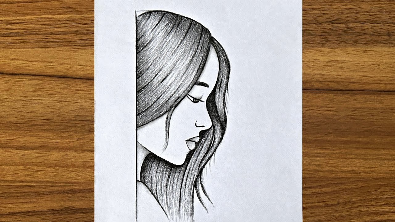 How to draw a girl || Girl drawing easy step by step || Beautiful girl drawing for beginners