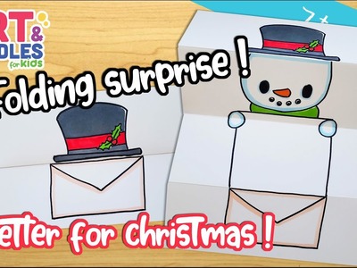 How to draw a LETTER for CHRISTMAS | FOLDING SURPRISE | Art and doodles for kids