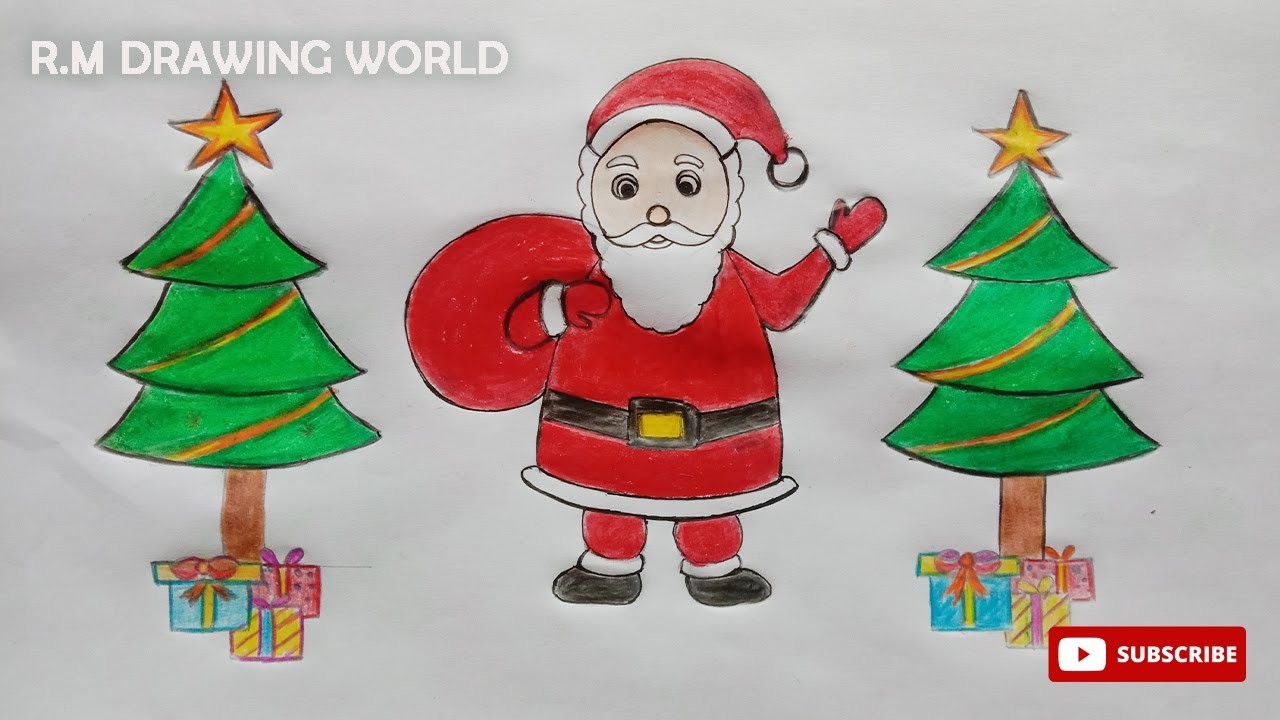 How to draw a Santa Claus(সান্তা ক্লজ)very easy step-by-step for beginners ||