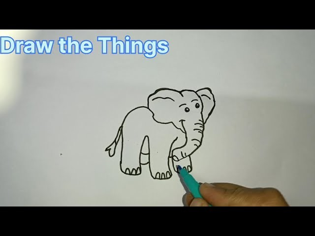 How to draw an elephant || Elephant drawing || Easy elephant drawing || Elephant drawing video ||