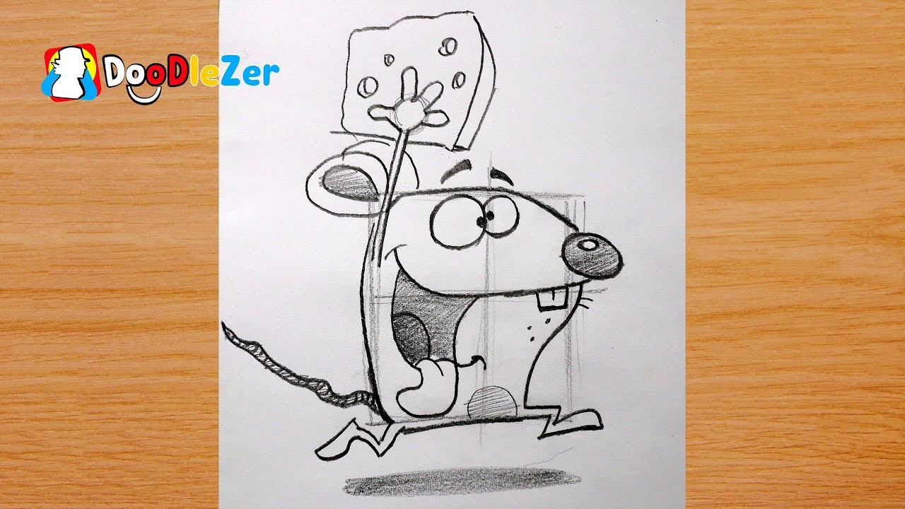 How To Draw Funny Mouse || Funny and Easy Drawings || Doodlezer