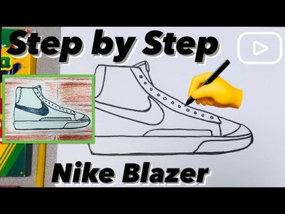 How to Draw Nike Blazer Step by Step - EASY for kids beginners #howto #drawing #mrschuettesart