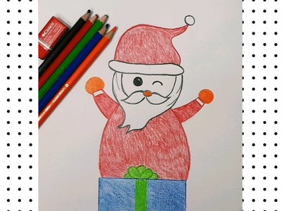 How to draw SANTA CLAUS easily| Christmas painting tutorials| Easy painting for beginners