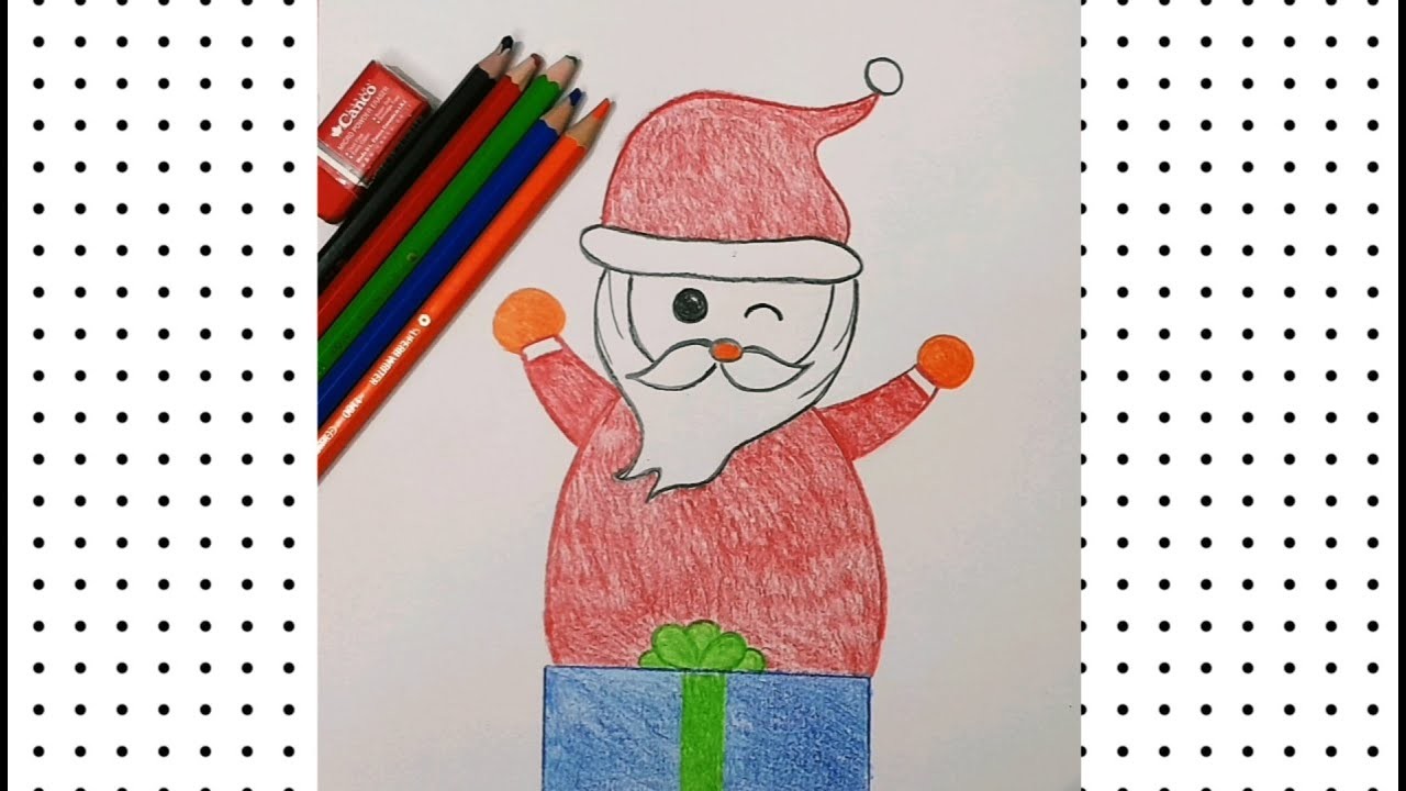 How to draw SANTA CLAUS easily| Christmas painting tutorials| Easy painting for beginners