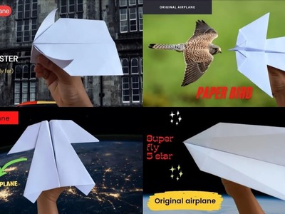How to fold 4 different paper airplane | Origami Tutorial Paper Planes