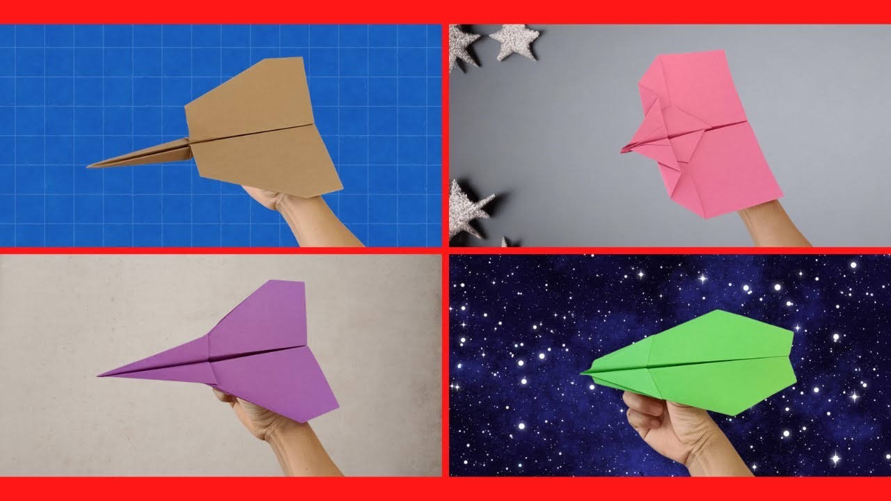 How to fold the hardest 4 jet paper airplanes - How to fold a paper jet that flies far