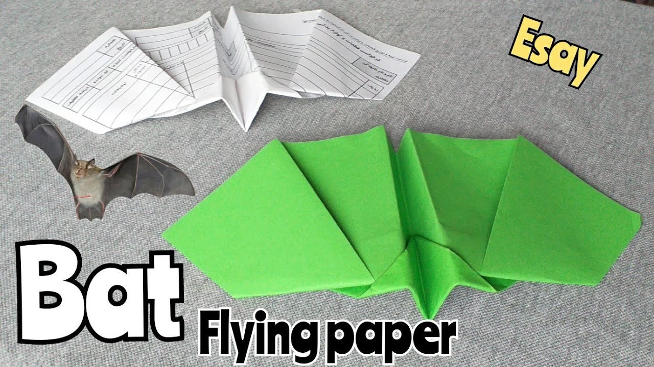 How to make a bat paper airplane(flapping)_With the ability to fly like a bat_so cool????