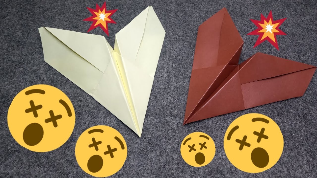 How to make a boomerang Paper aeroplane that flies so far | making High speed paper aeroplane