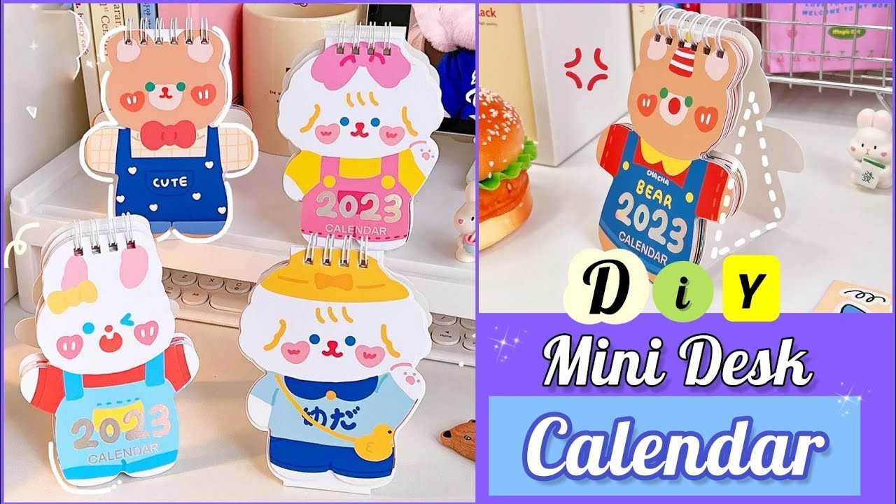 How to make a Mini Desk Calendar_DIY Mini Calendar | Kawaii Desk Accessories