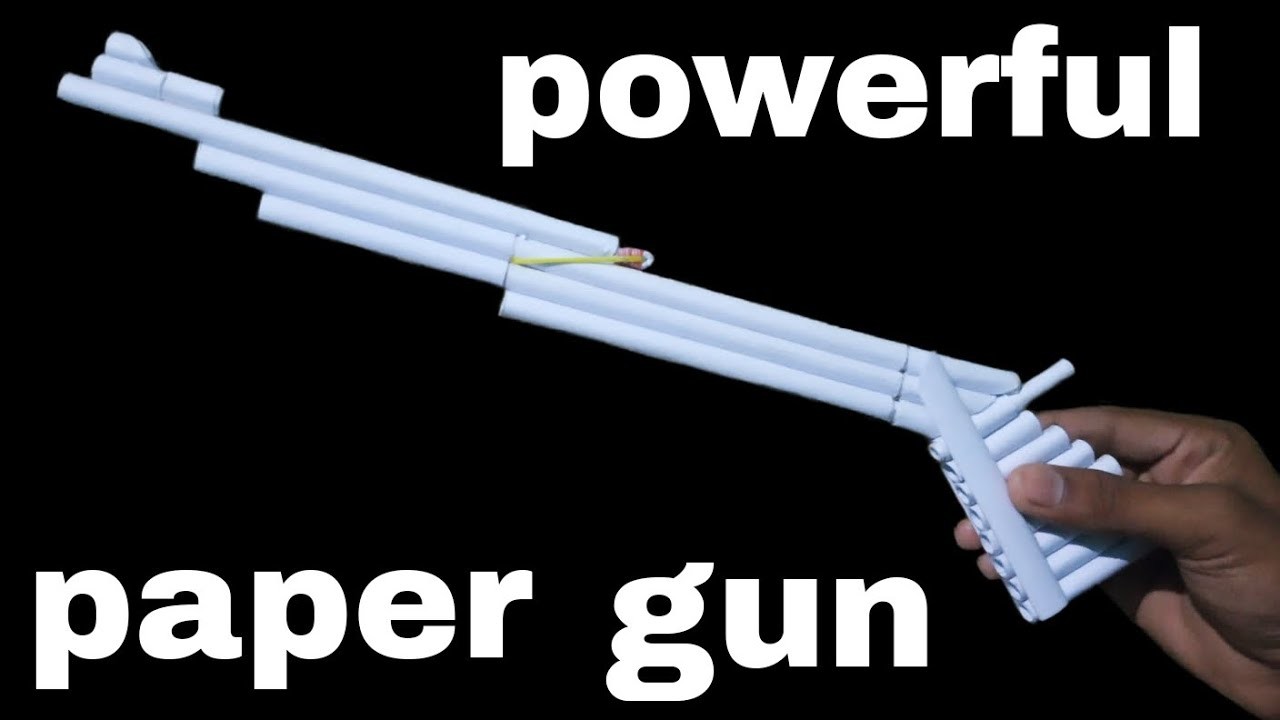 How to make a paper sniper gun that shoots paper bullets easy. make paper sniper. paper gun.AWM