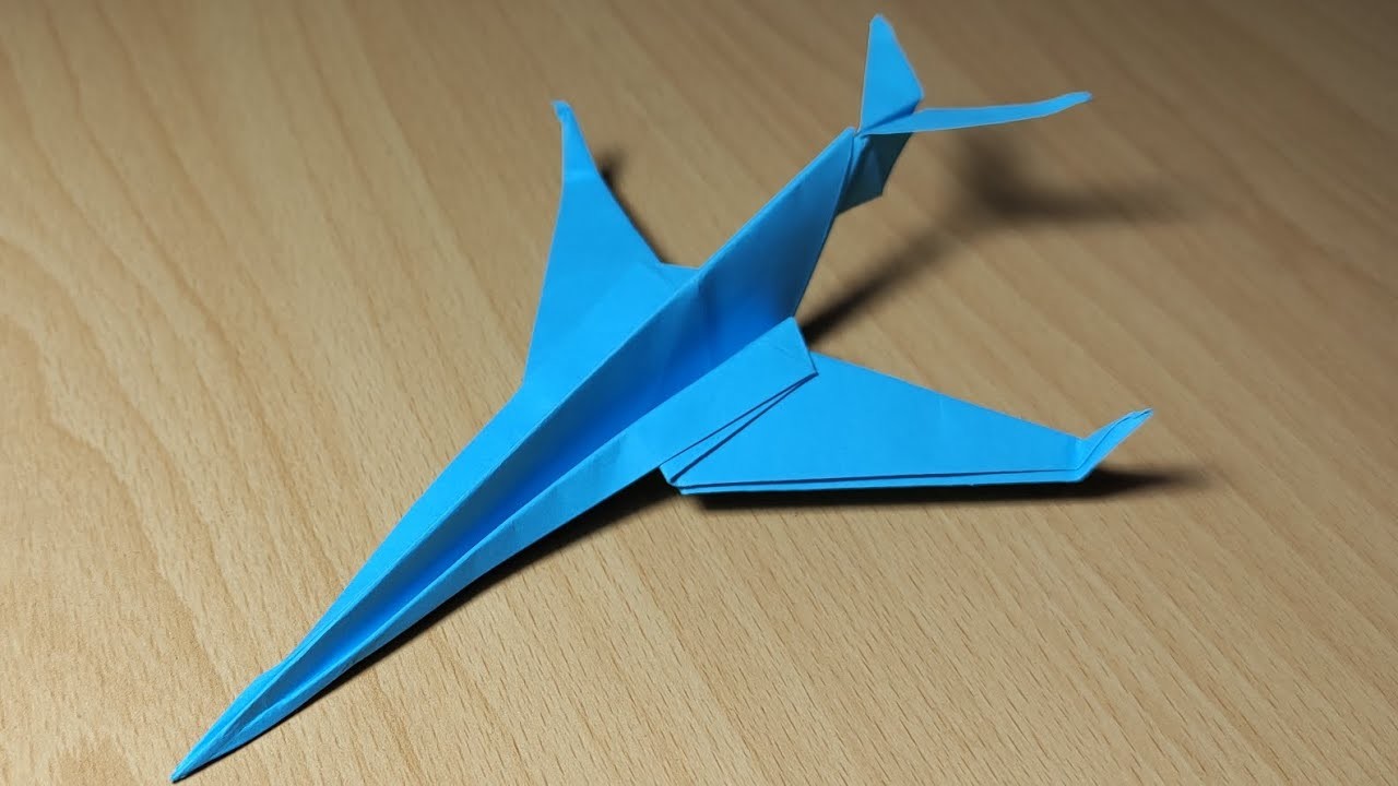 How to make airplane with paper (origami)