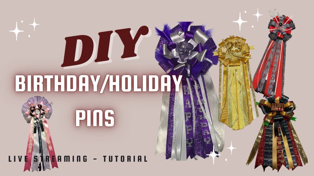 HOW TO MAKE YOUR OWN BIRTHDAY.HOLIDAY PIN DIY: SIMPLE
