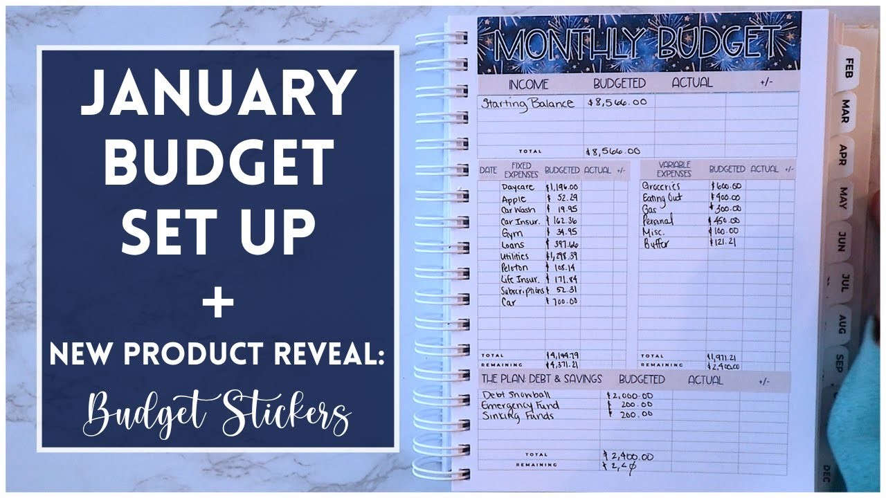 JANUARY 2023 BUDGET WITH ME | NEW PRODUCT REVEAL | STICKERS | BUDGET FOR BEGINNERS | HOW TO BUDGET