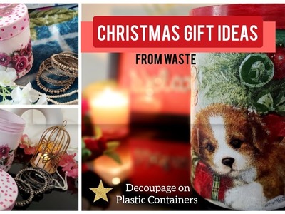 Last Minute Christmas Gift Ideas from Waste Material | B'ful Candy Jar out of Waste Cookie Box