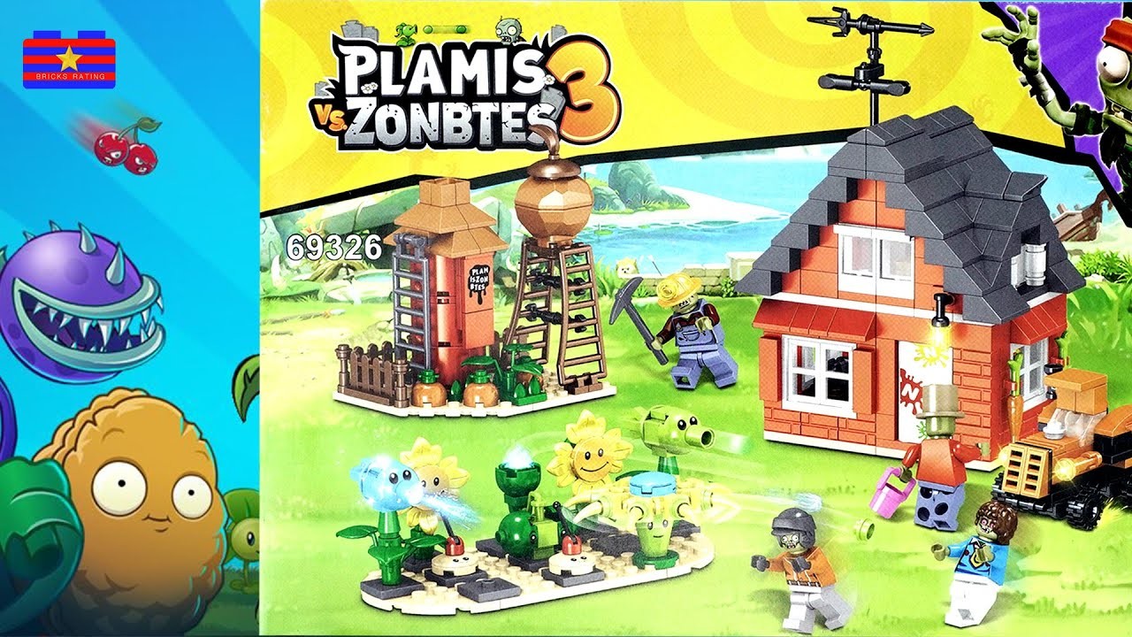 Lego Plants vs Zombies: PVZ3 Guard Manor Brick Set Unbox & Build | Unofficial Lego