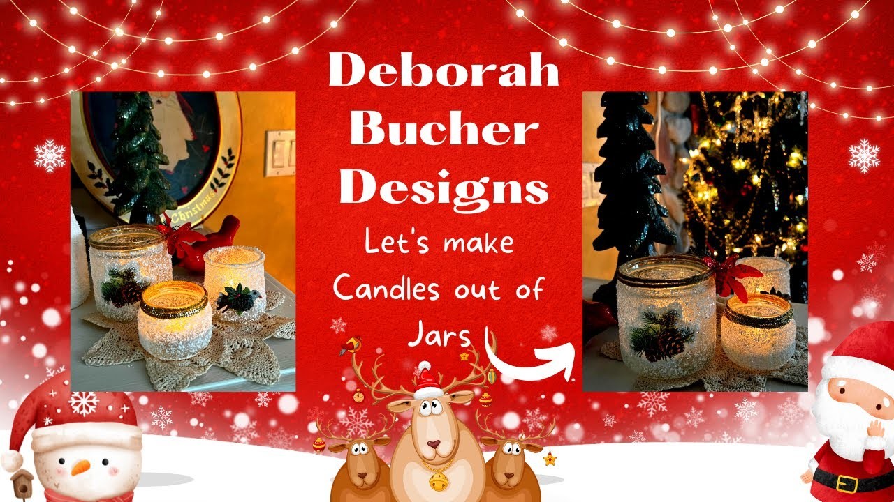 Let's Use Diamond Dust and Glass Jars to make Wintery Holiday Candles