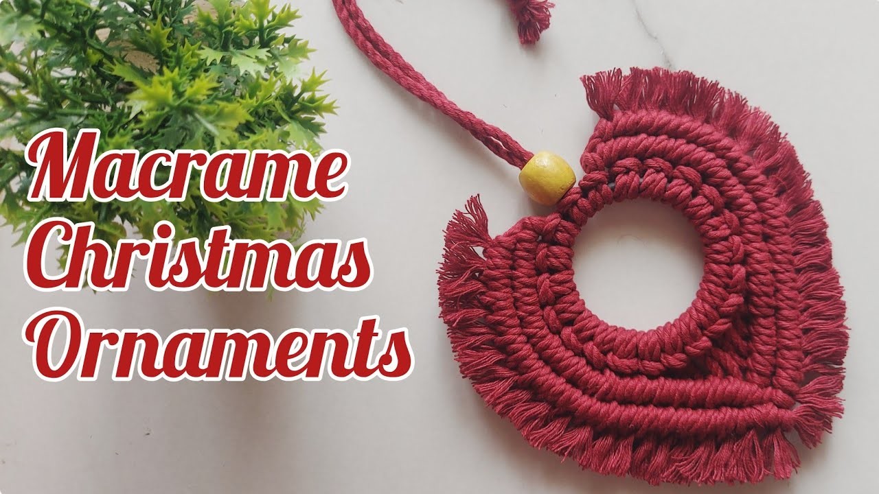 Macrame Ornament | Macrame Christmas Ornament tutorial | Macrame Car Diffuser | Easy Macrame Charm