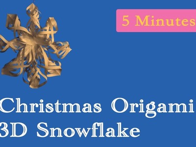 Make a Christmas origami 3D snowflake in 5 min!
