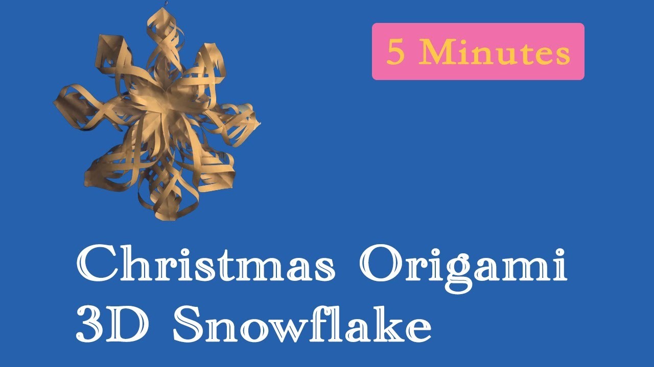 Make a Christmas origami 3D snowflake in 5 min!