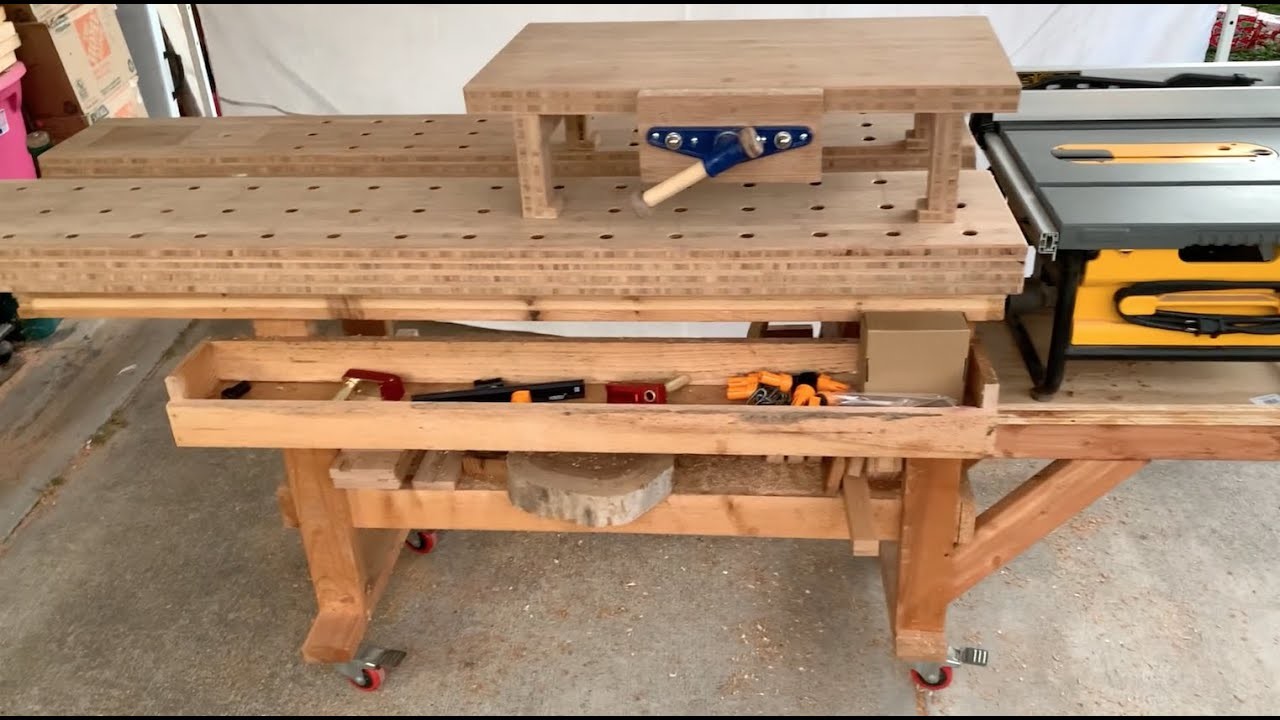Making the Tools Needed to Make an Ukulele 2 - Bench Top Upgrade and Auxiliary Bench
