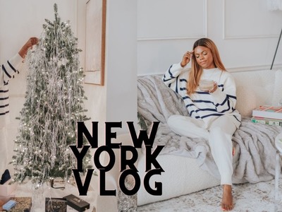 NEW YORK VLOG, TINSEL CHRISTMAS TREE, THE BEST STRIPED SWEATER | DadouChic
