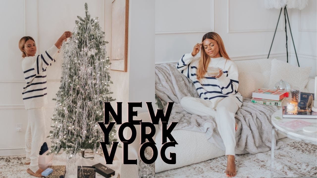 NEW YORK VLOG, TINSEL CHRISTMAS TREE, THE BEST STRIPED SWEATER | DadouChic