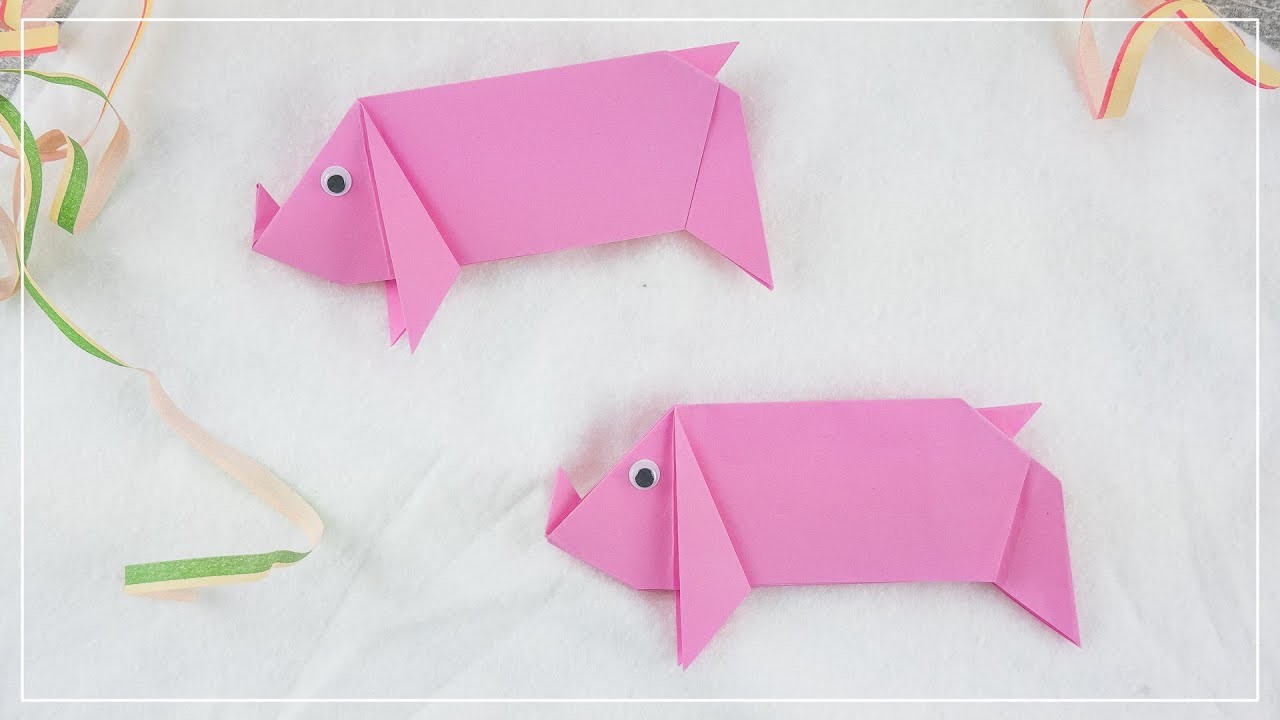 Origami Glücksschwein basteln | Silvester DIY aus Papier