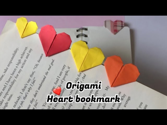 Origami heart bookmark ????